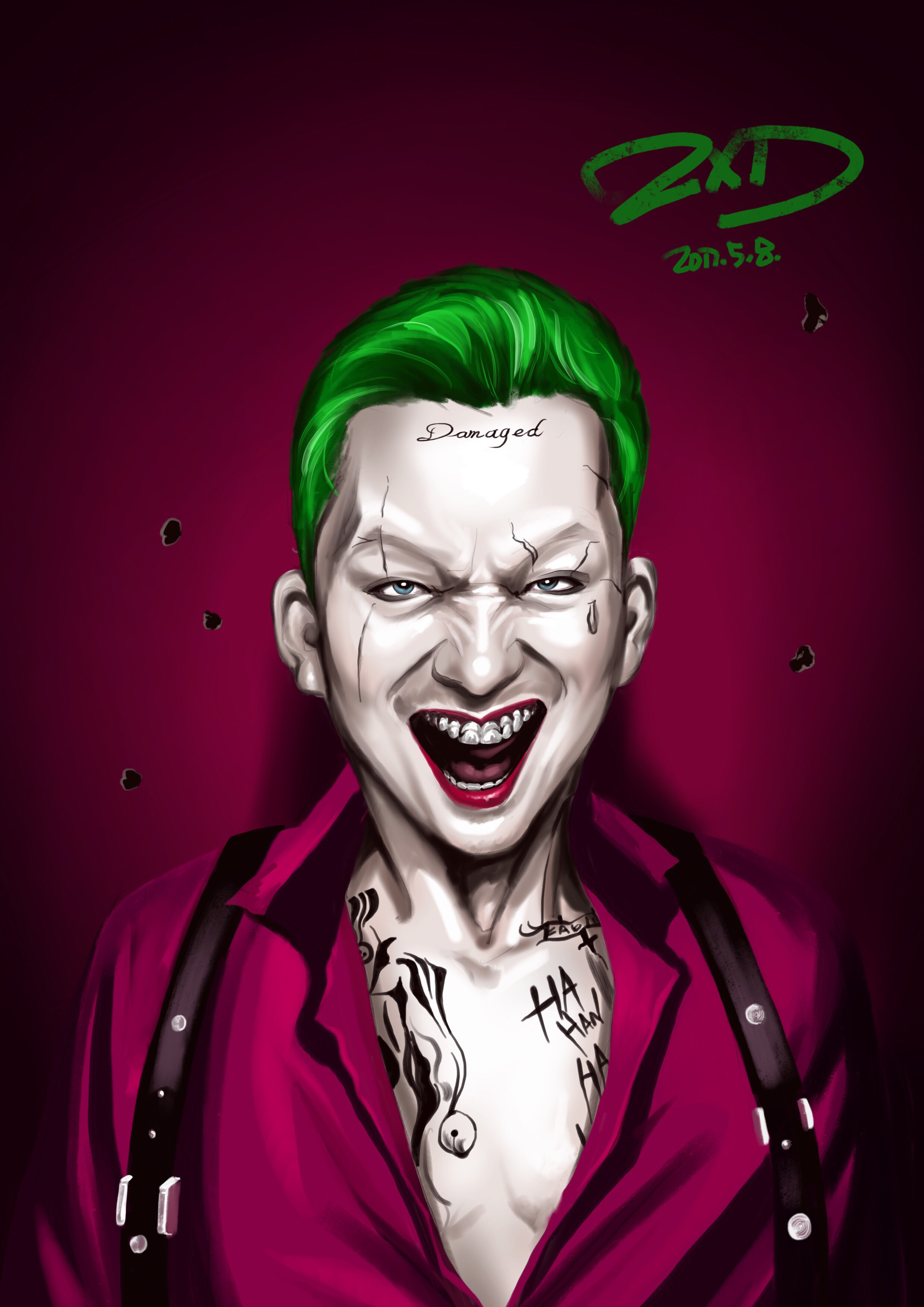 给老婆画张画像!改版小丑女哈莉·奎茵!