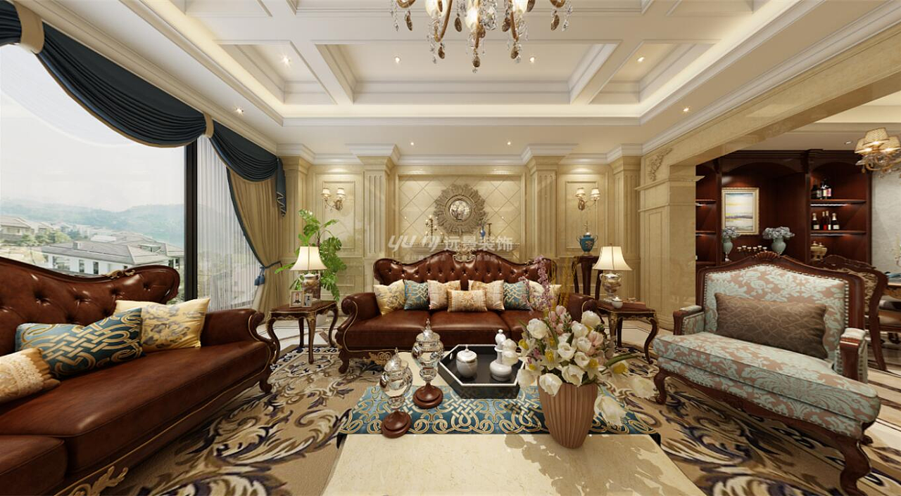 东海定南山别墅装修\/欧式风格装修效果图\/远景装饰|空间|室内设计|重庆远景装饰 - 原创作品 - 站酷 (ZCOOL)