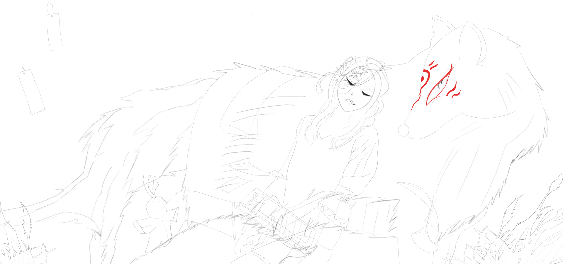 简笔画 手绘 线稿 1920_900 gif 动态图 动图