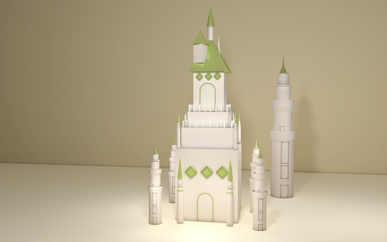 C4D城堡建筑|三维|场景|q410504968 - 原创作