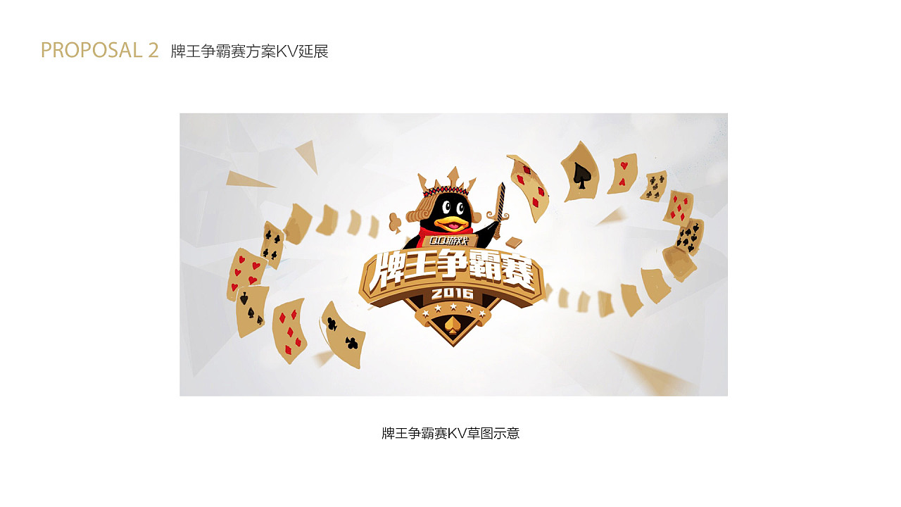 腾讯游戏牌王争霸赛KV创意设计