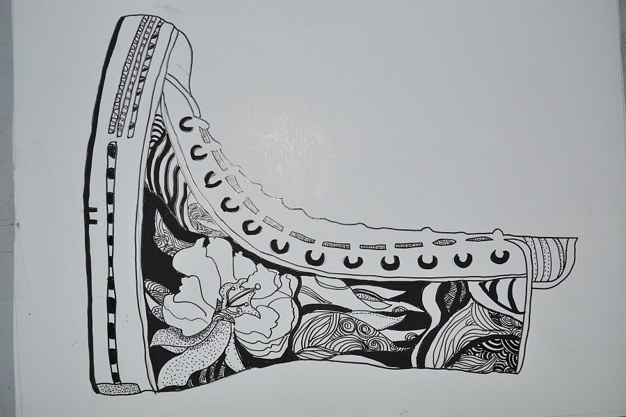 关于鞋子的创意|绘画习作|插画|龙小欢 - 原创设