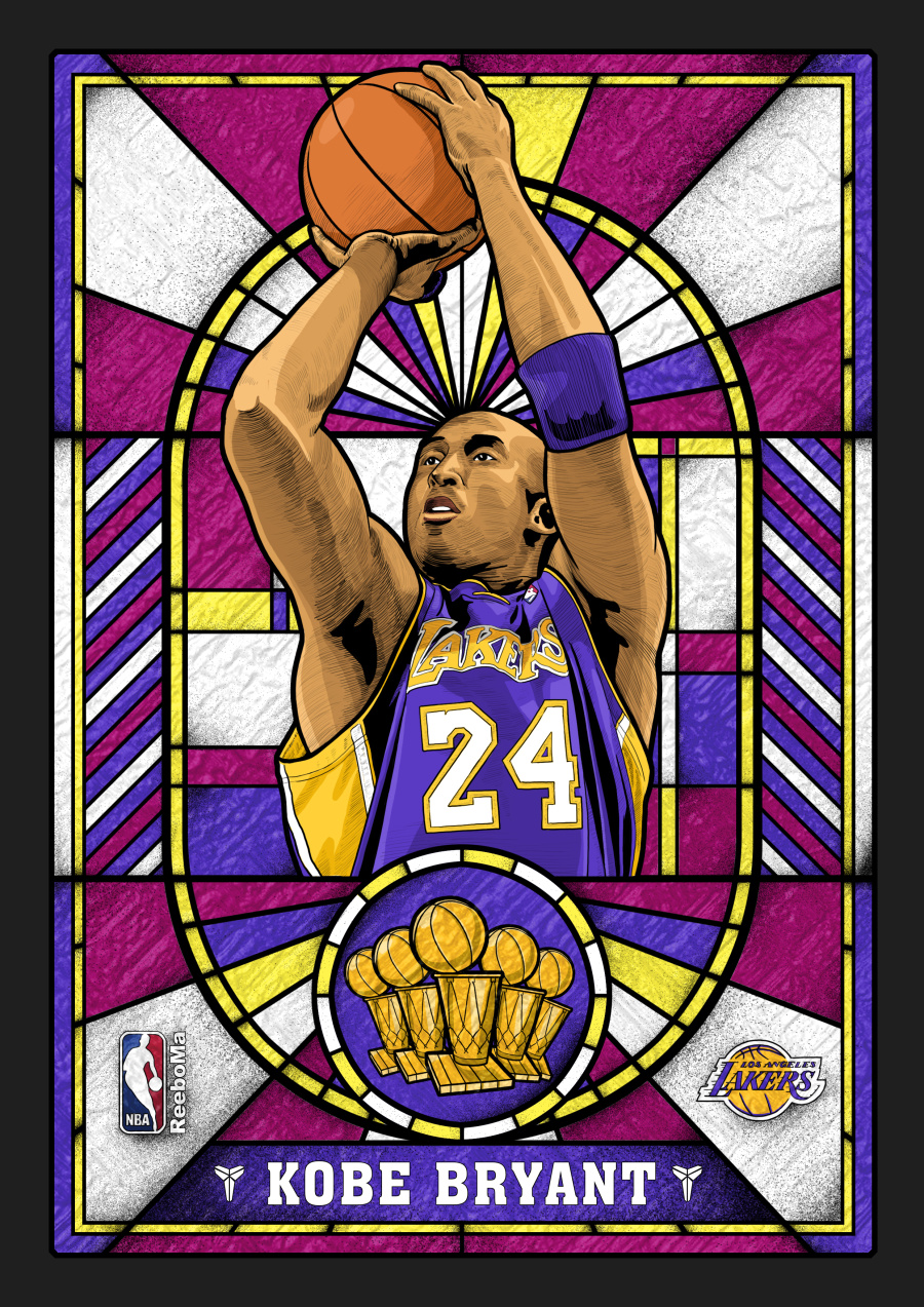 画两张画纪念下科比退役|绘画习作|插画|Reebo