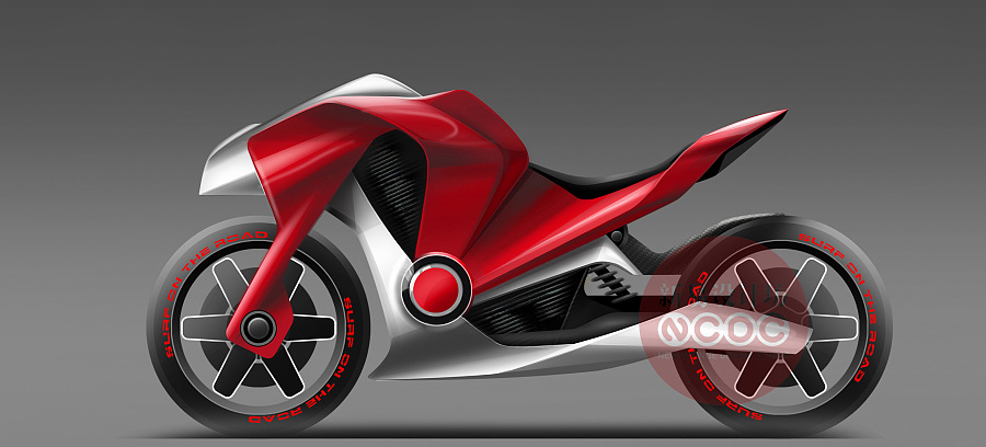 摩托车设计;交通工具设计;ps二维渲染;工业设计