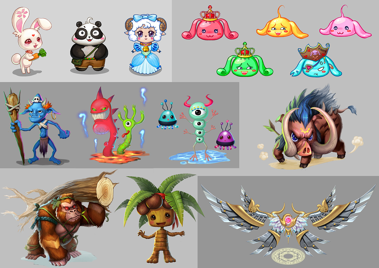 过去的一些原画,q萌的|插画|游戏原画|奶昔窝窝儿