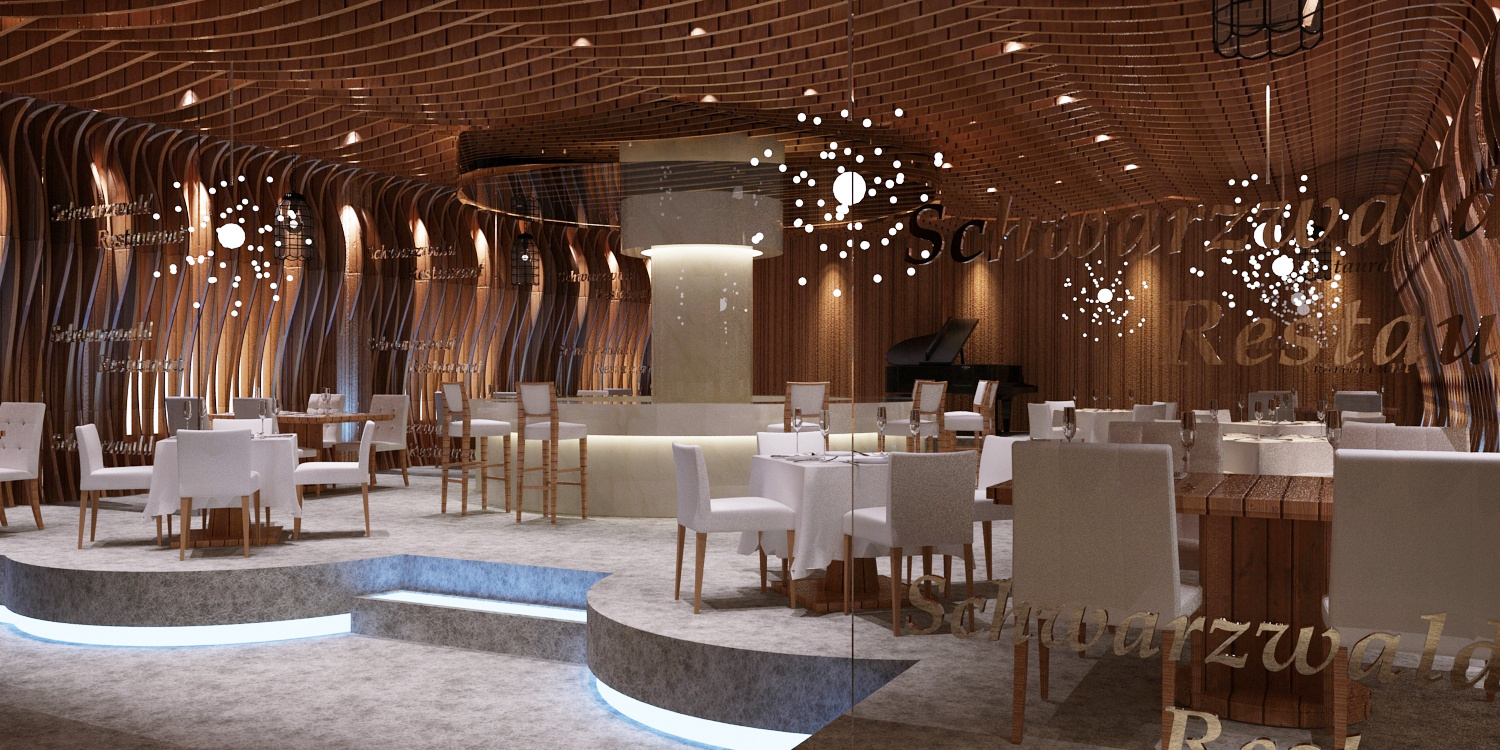 【耀设计原创】本人设计的黑森林西餐厅效果图