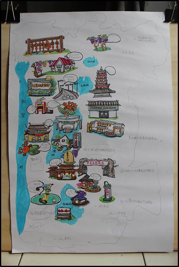 漫步巴城(手绘地图)