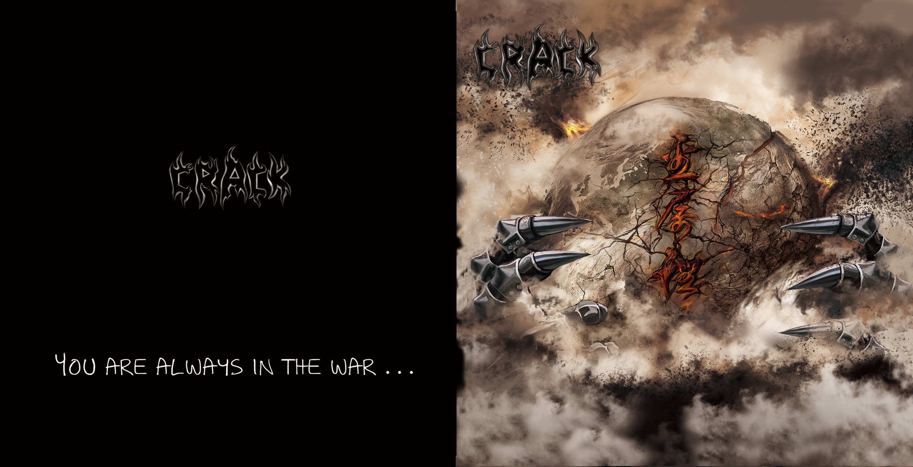 正义设计「未来画影」前*死亡金属「裂缝乐队」第一张专辑设计