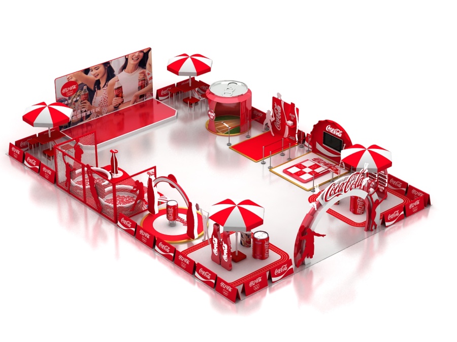 可口可乐户外活动|展览|三维|xiyue4000 - 原创设计作品 - 站酷 (ZCOOL)