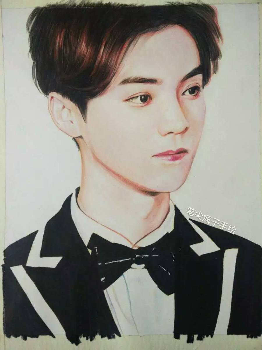 手绘鹿晗|彩铅|纯艺术|huzhuowei12 - 原创设计作
