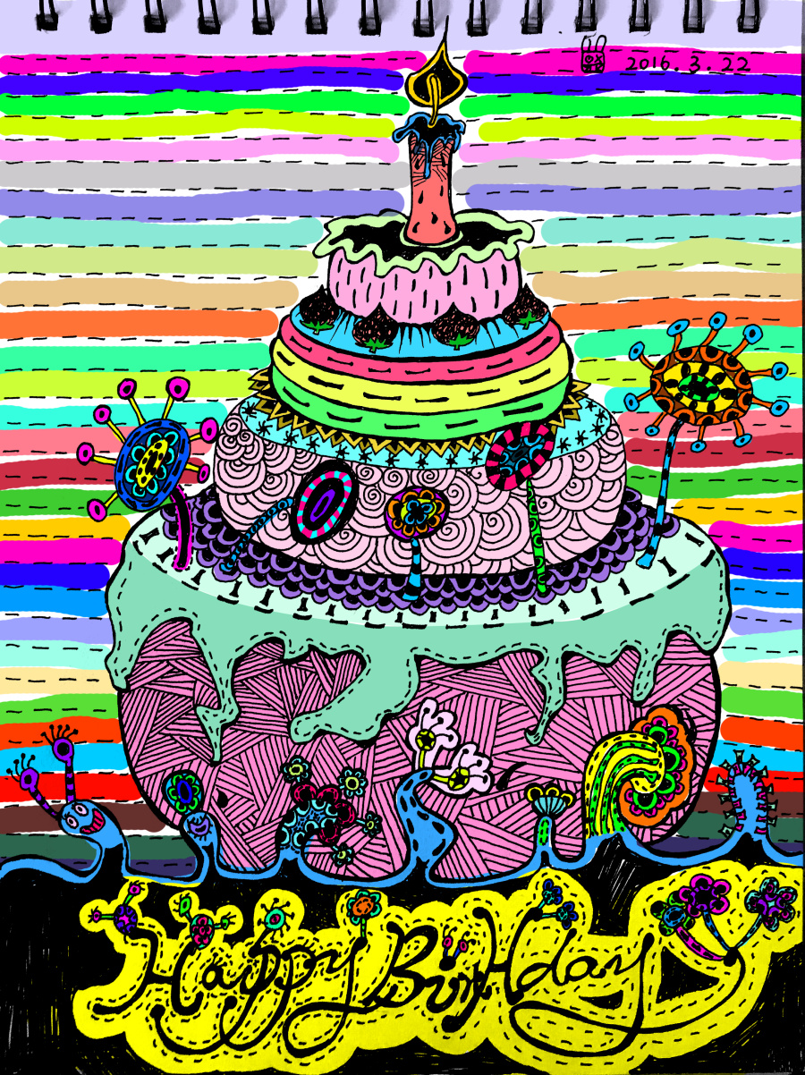 生日快乐|绘画习作|插画|sudihaha - 原创设计作