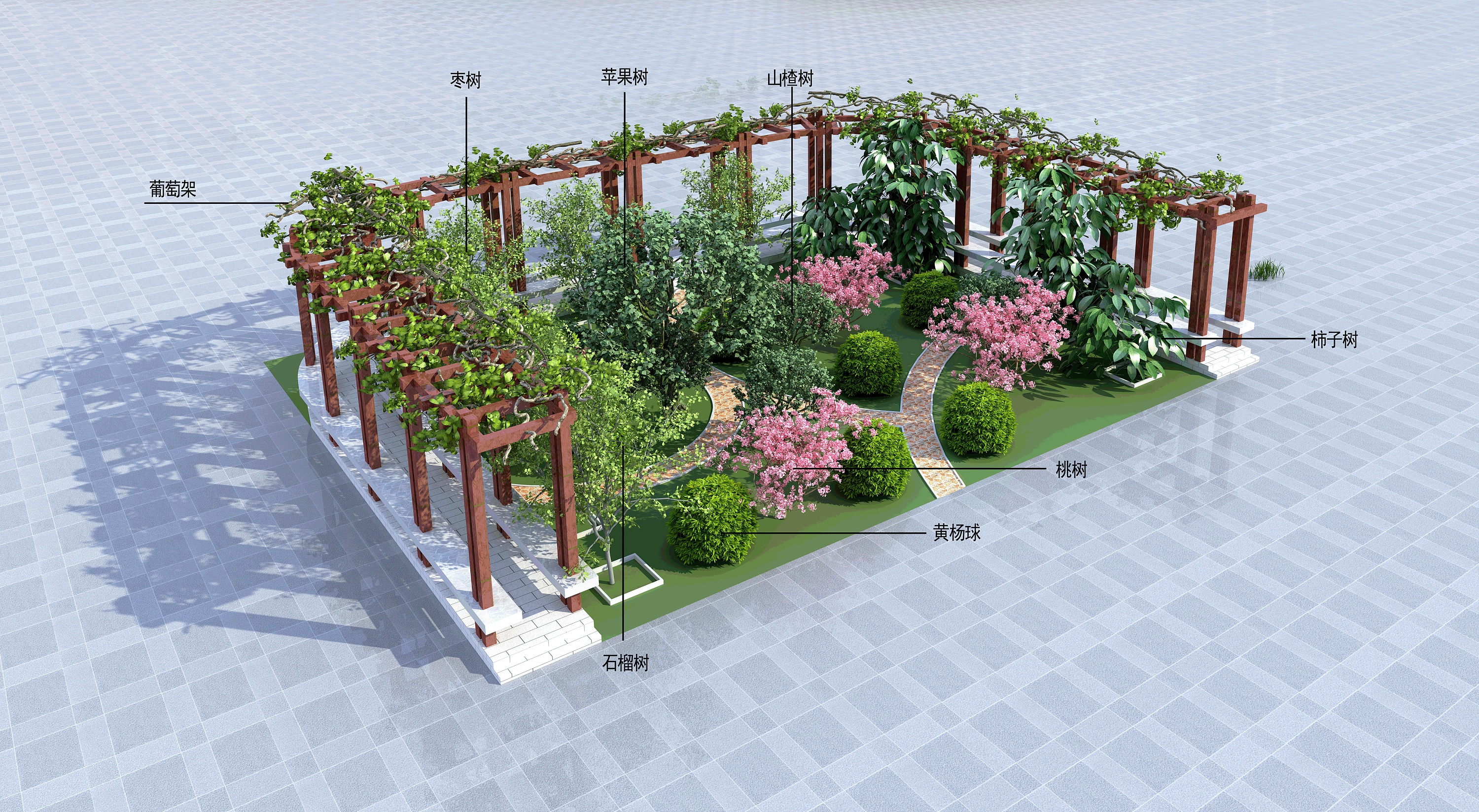 单位果园绿化|空间|景观设计|崔菲菲 - 原创作品