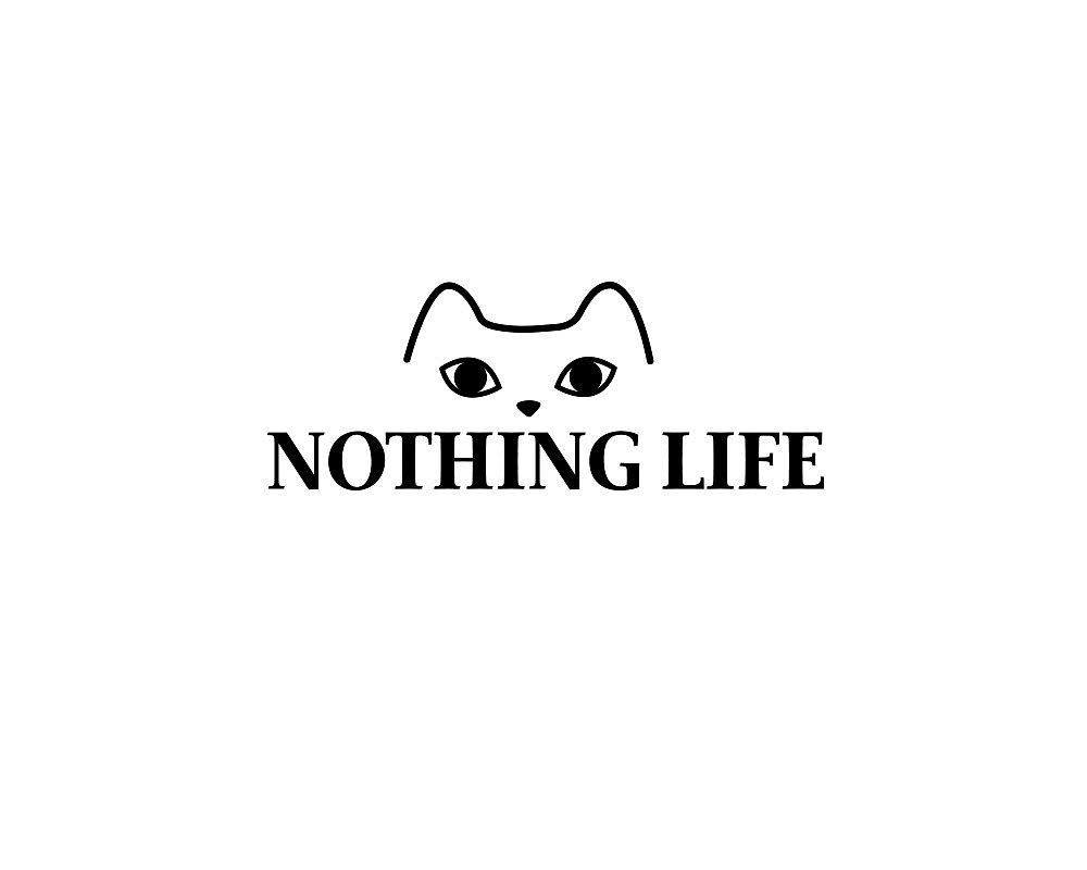 nothing life 猫形象logo设计