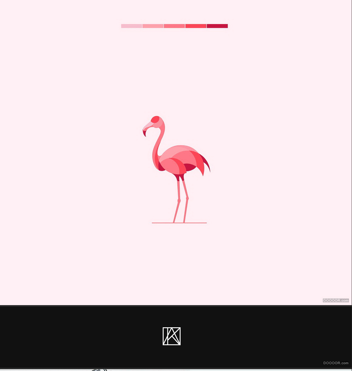 优雅结构动物LOGO遇到圆形几何形式