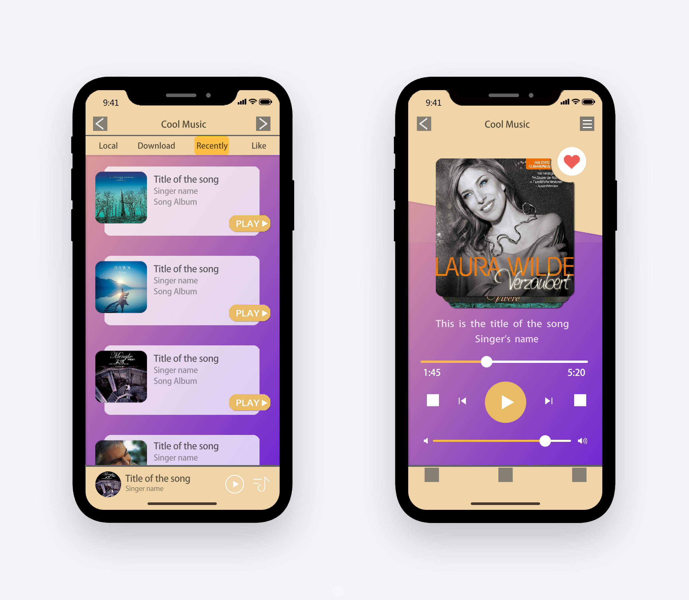 iponex 音乐app界面设计