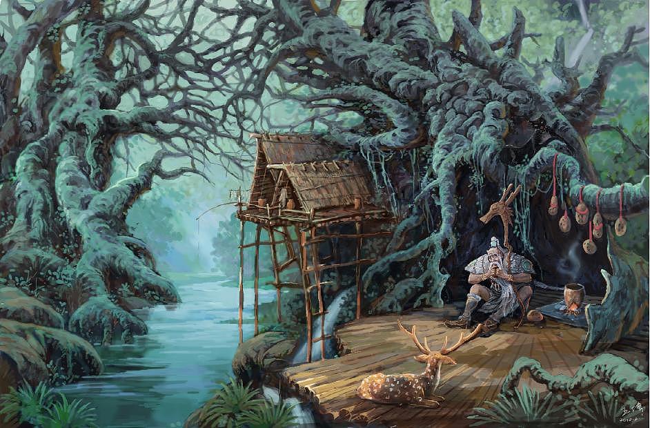 红山龙概念设计|插画|概念设定|红山龙北大王伟