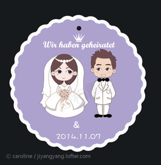 婚礼Q版卡通形象|单幅漫画|动漫|nuoyan80703