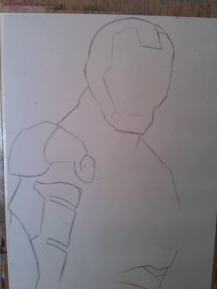 素描 临摹 钢铁侠|素描|纯艺术|爱你一辈子8971