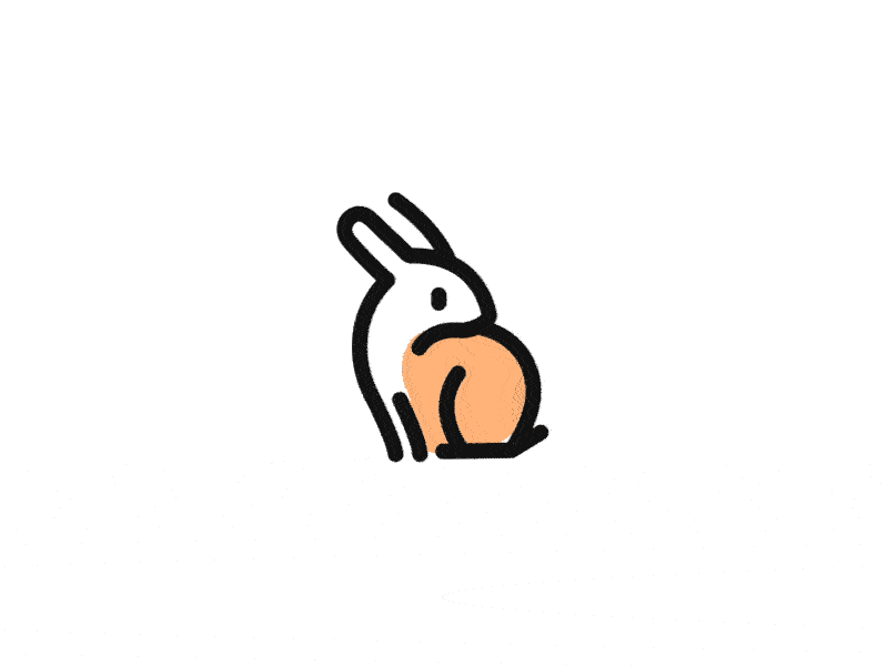 扇动耳朵的小白兔