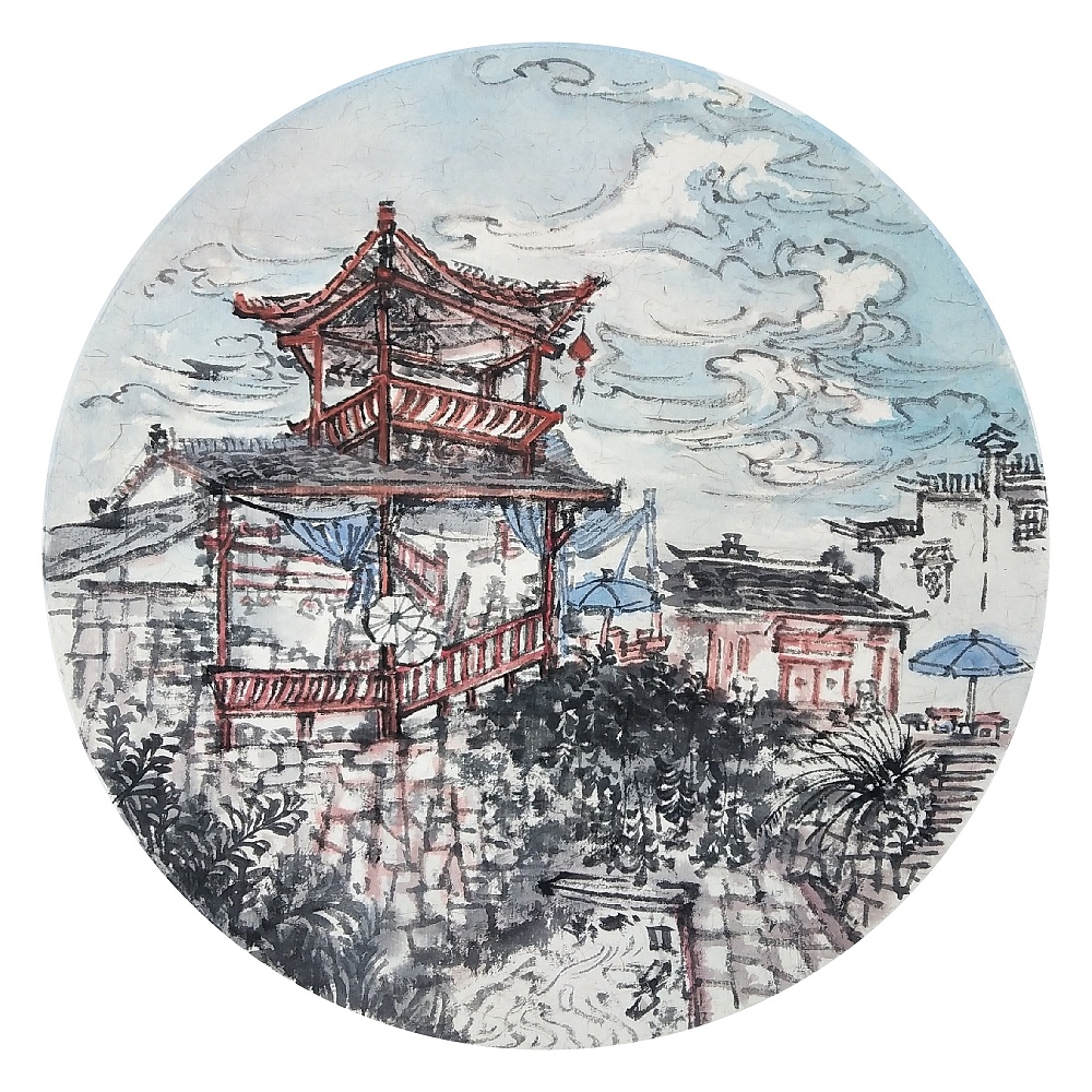 7月查济古建筑写生|纯艺术|国画|yujane0929 - 原创