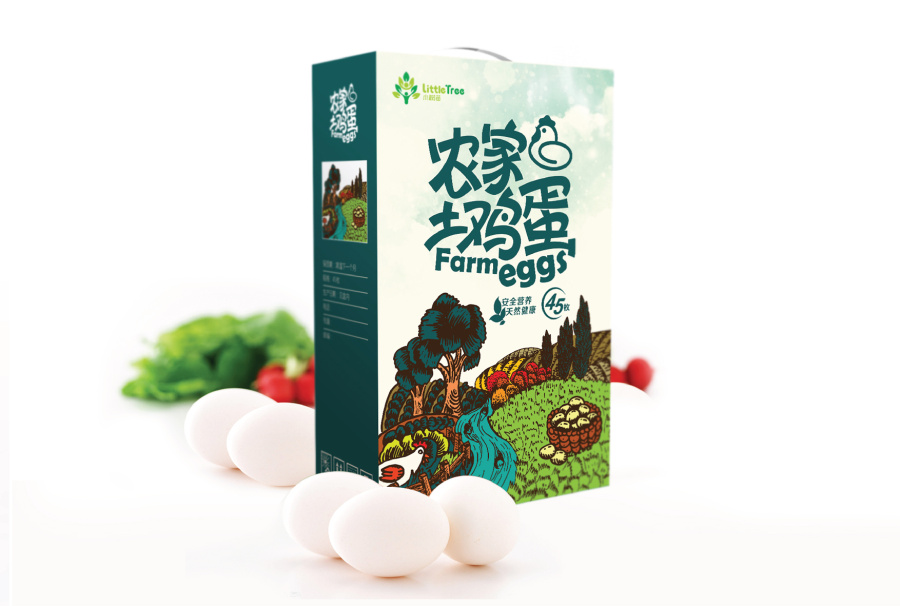 小树苗农家土鸡蛋包装设计|包装|平面|wanglon