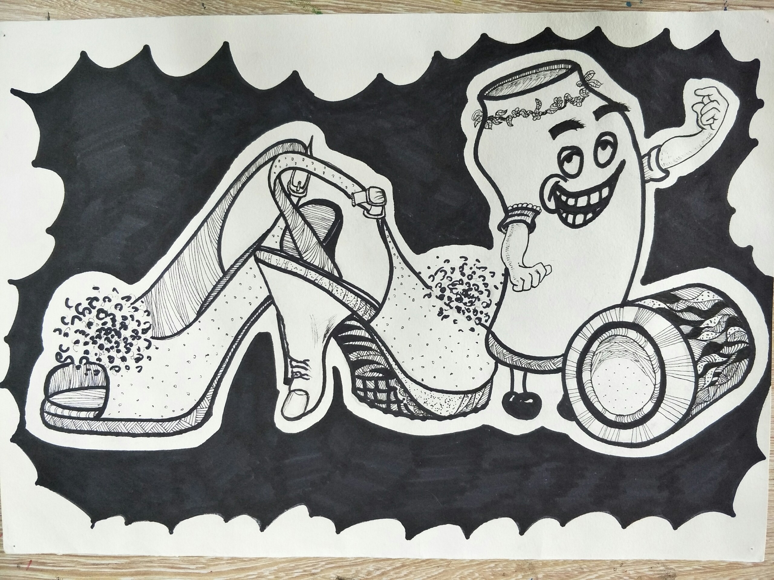 儿童黑白装饰画