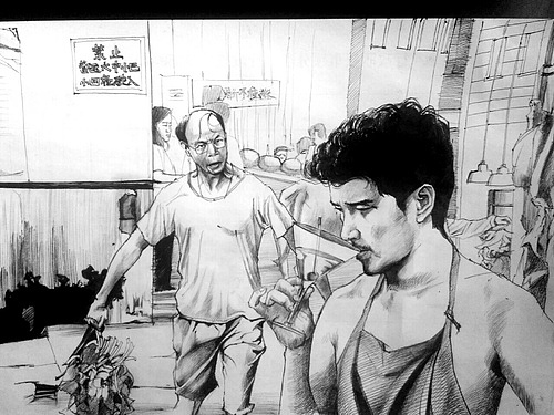 国产凌凌漆钢笔画