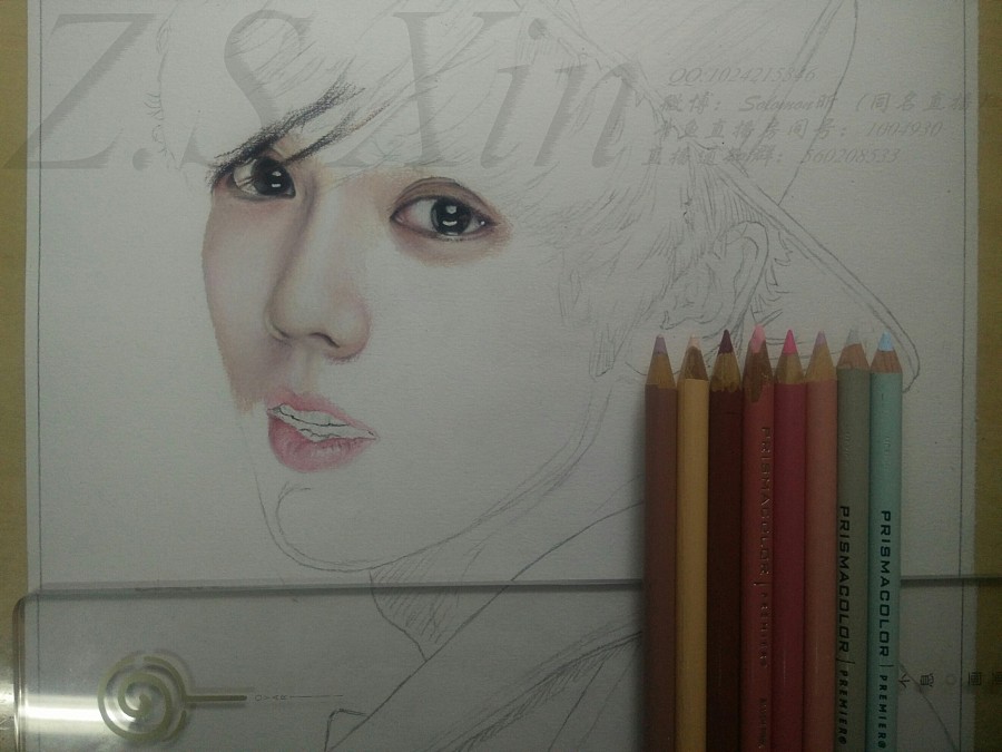 张顺昕彩铅手绘鹿晗|彩铅|纯艺术|Solomon昕 - 