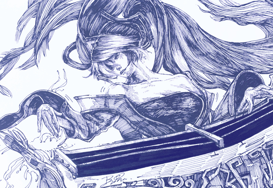 【7月8日】琴瑟仙女 娑娜|绘画习作|插画|煎熊 