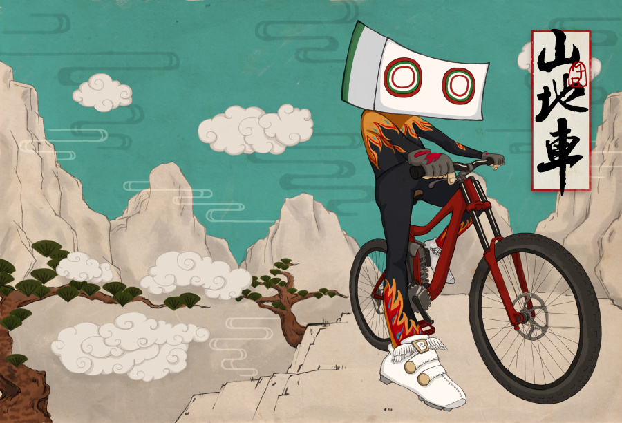 二筒山地车|商业插画|插画|kasaiove - 原创设计