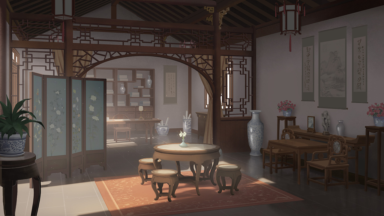 中国风古代房间