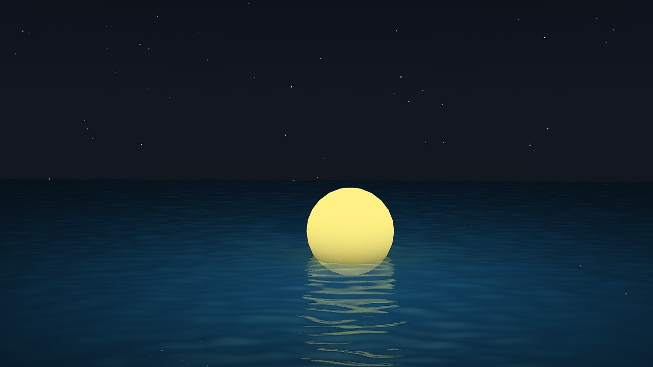 水中的月亮