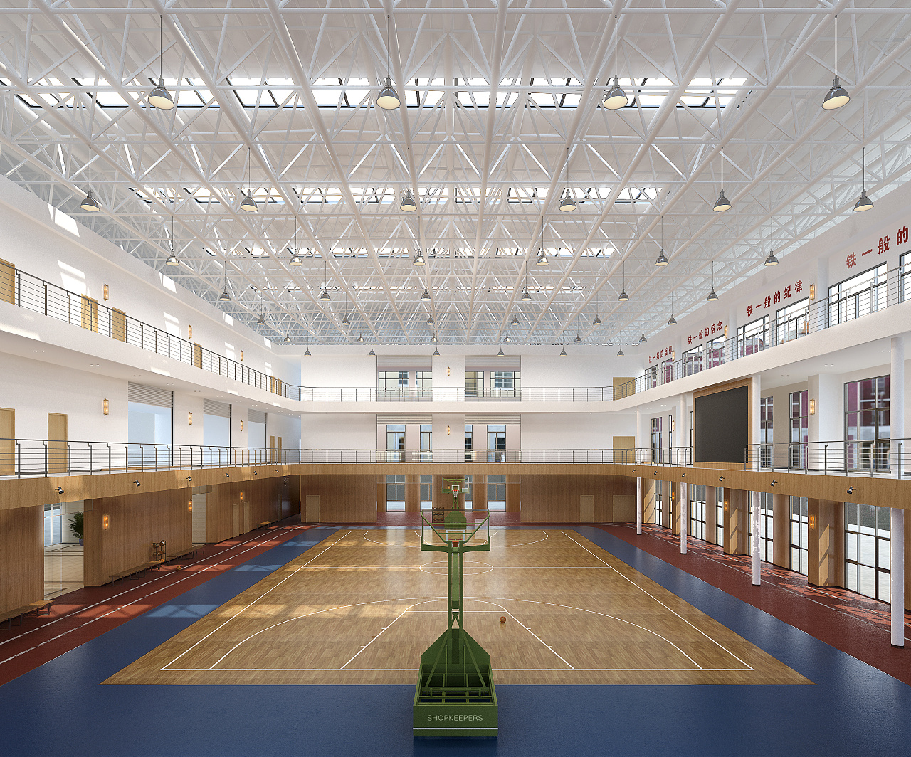 篮球场(济南公安特警支队实训基地篮球场)|空间|室内