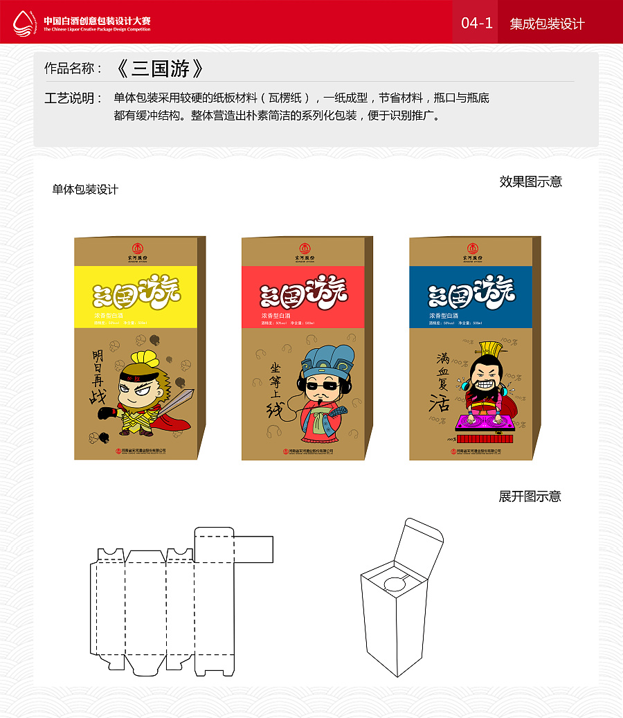 三国游 -参加第二届中国酒水创意包装设计大赛