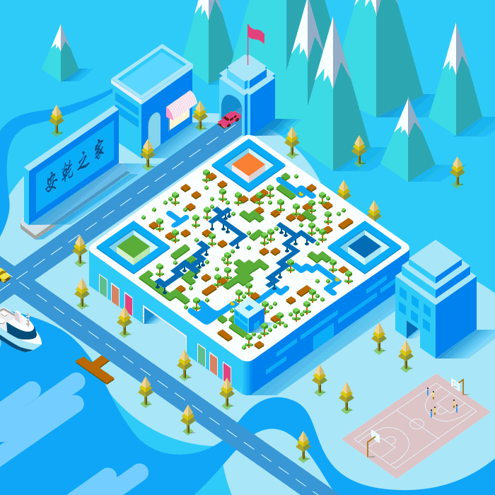 c4d电商,动态二维码,平面构成