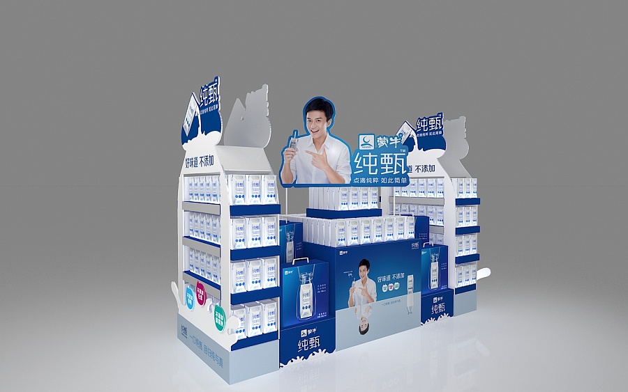 蒙牛超市货架设计|包装|平面|cuihuafeng - 原创
