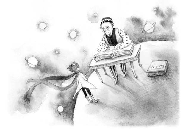 小王子黑白配图2|商业插画|插画|鱼疯子 - 原创设