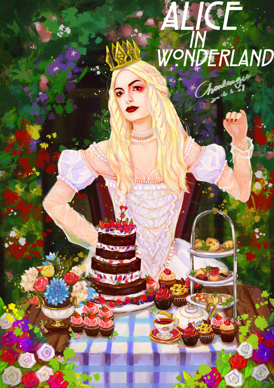 白皇后|绘画习作|插画|Charlemagne - 原创设计