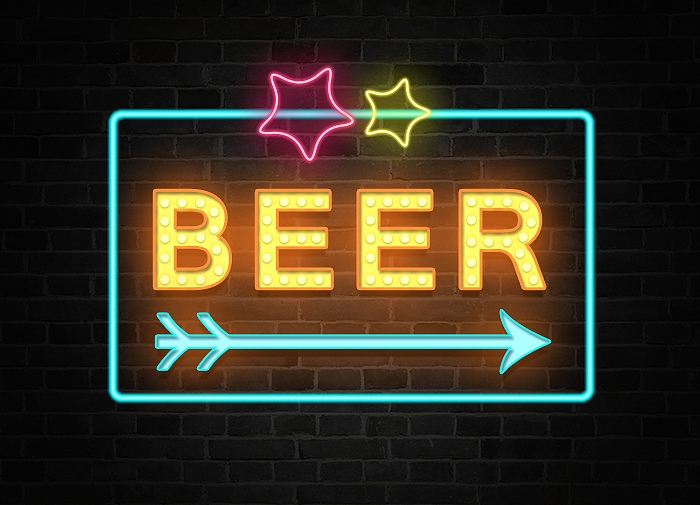 艺术字体设计——霓虹灯样式