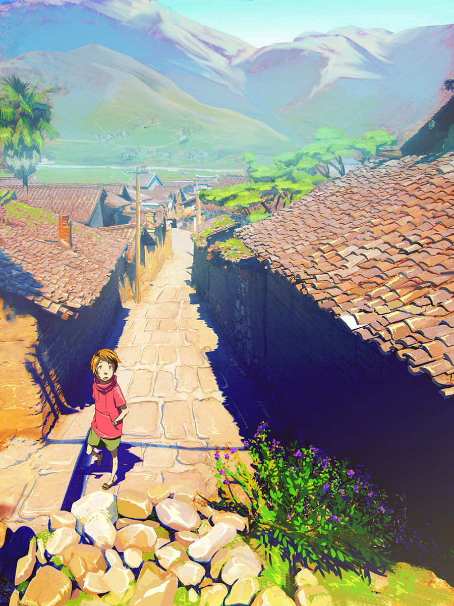 尝试照片转动画背景~一点心得体会~|商业插画