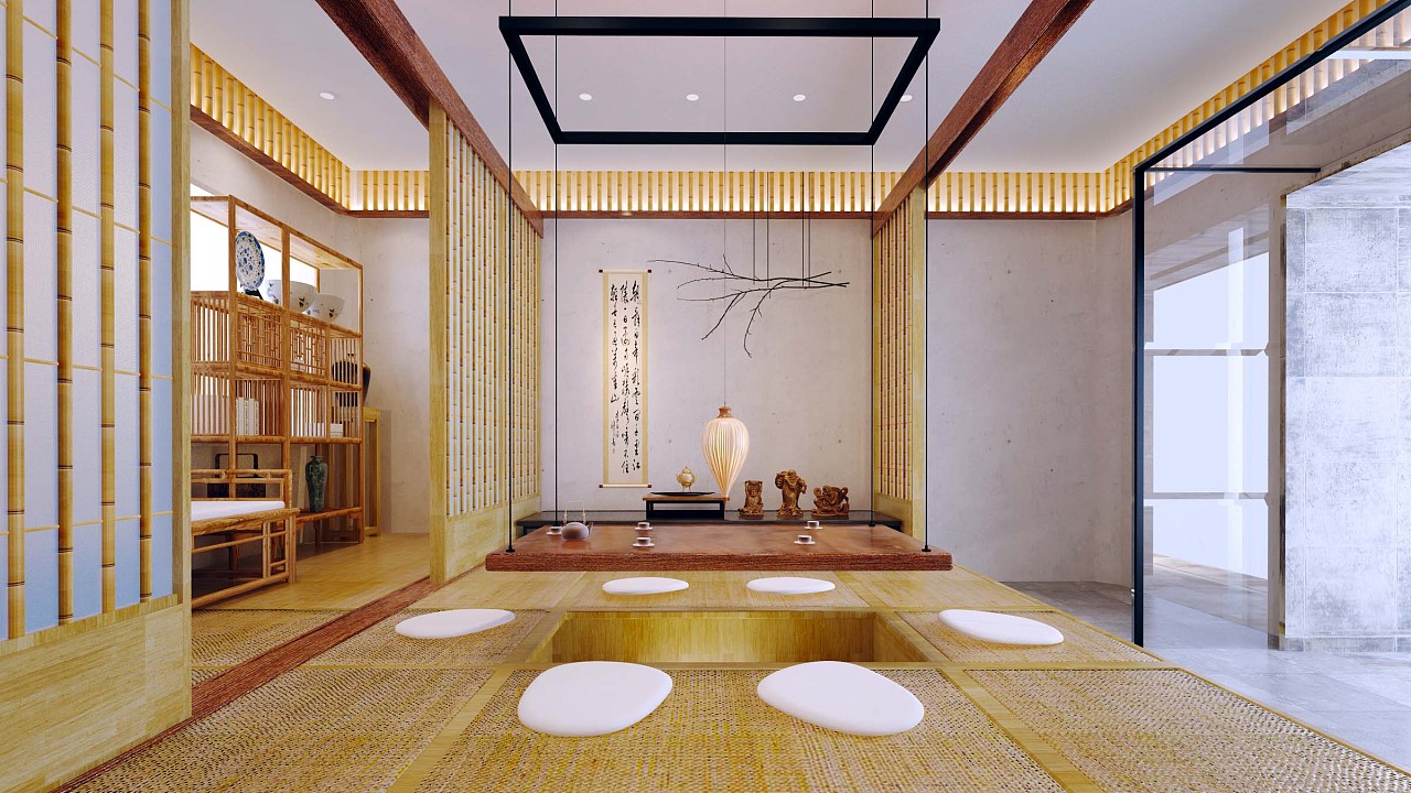 禅修酒店|空间|室内设计|月六上 - 原创作品 - 站酷 (ZCOOL)