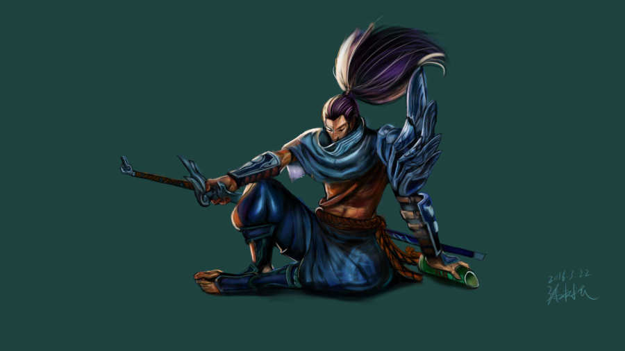 LOL 疾风剑豪|绘画习作|插画|瑞克君 - 原创设计