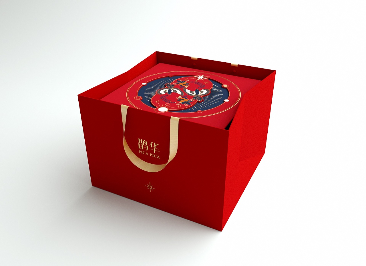 「鹊华」中式糕点礼盒包装设计