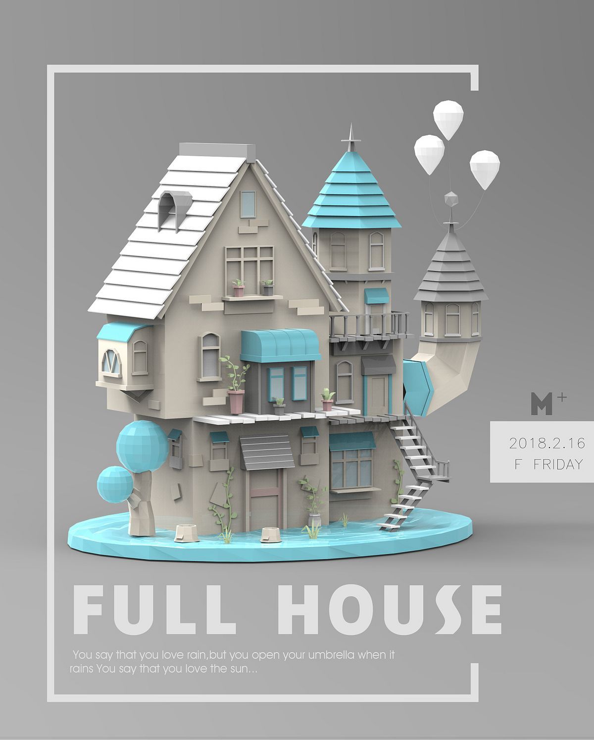 房子建模|三维|场景|zi_jia_zeng - 临摹作品 - 站酷