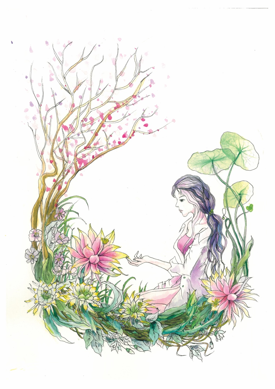 生如夏花泰戈尔诗集插画|商业插画|插画|尹伊