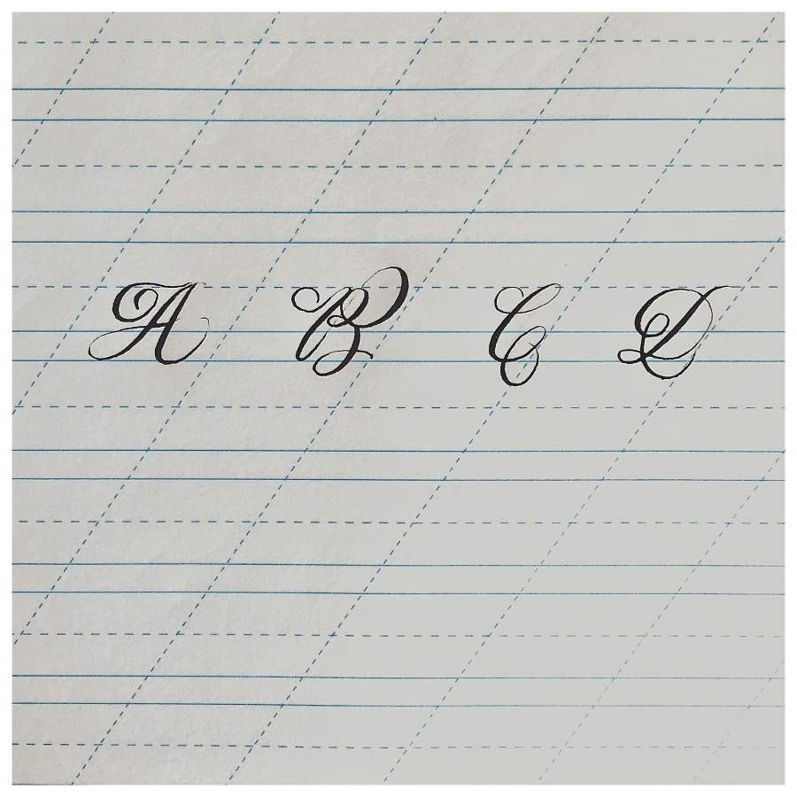 圆体英文 大写练习|字体\/字形|平面|曹小墨 - 原创