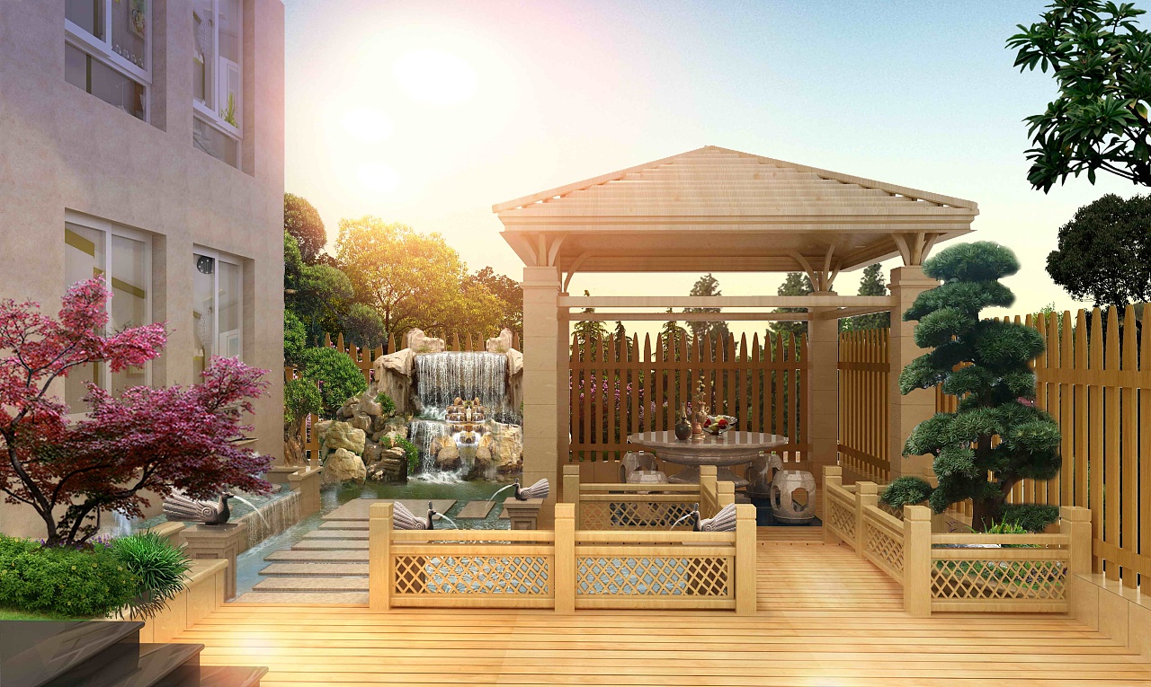 别墅庭院景观作品