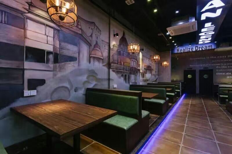 广东汕尾加勒比中西餐厅彩绘壁画作品|展示\/橱窗\/店面设计|空间\/建筑|一风创意 - 原创设计作品 - 站酷 (ZCOOL)