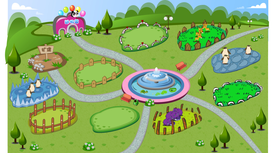 开心动物园 游戏制作|涂鸦\/潮流|插画|aily_888 -