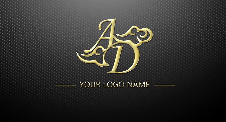 AD英文字幕logo|标志|平面|湛蓝的紫 - 原创设计